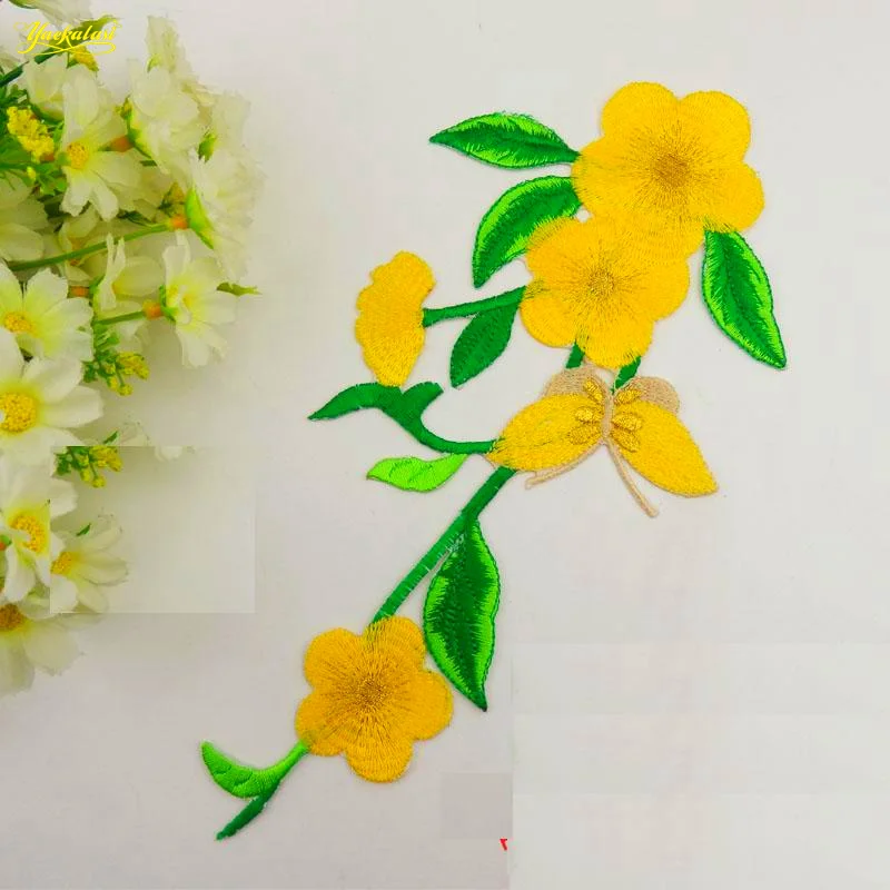 YACKALASI Flower Appliqued Iron On Patches Colored Lace Peony Floral sewing Trim Wholesale 23*12cm
YACKALASI Flower Appliqued Iron On Patches Colored Lace Peony Floral sewing Trim Wholesale 23*12cm