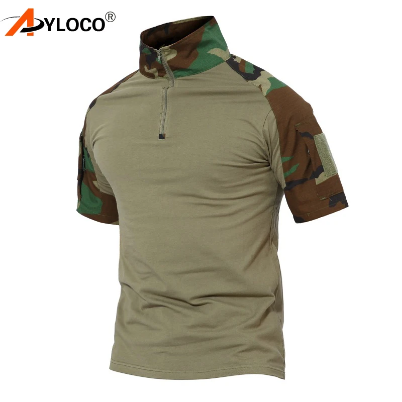 Tactical Short Sleeve Combat Hiking T-Shirt Men Multicam Camouflage US Military Clothing Camo T Shirt Paintball Airsoft T-Shirt
Tactical Short Sleeve Combat Hiking T-Shirt Men Multicam Camouflage US Military Clothing Camo T Shirt Paintball Airsoft T-Shirt