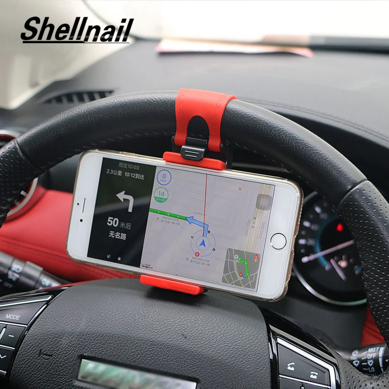 SHELLNAIL Universal Car Phone Holder for iphone Car Bike Handlebar Clip GPS Stand Auto Steering Wheel Mount Buckle Socket Holder
SHELLNAIL Universal Car Phone Holder for iphone Car Bike Handlebar Clip GPS Stand Auto Steering Wheel Mount Buckle Socket Holder