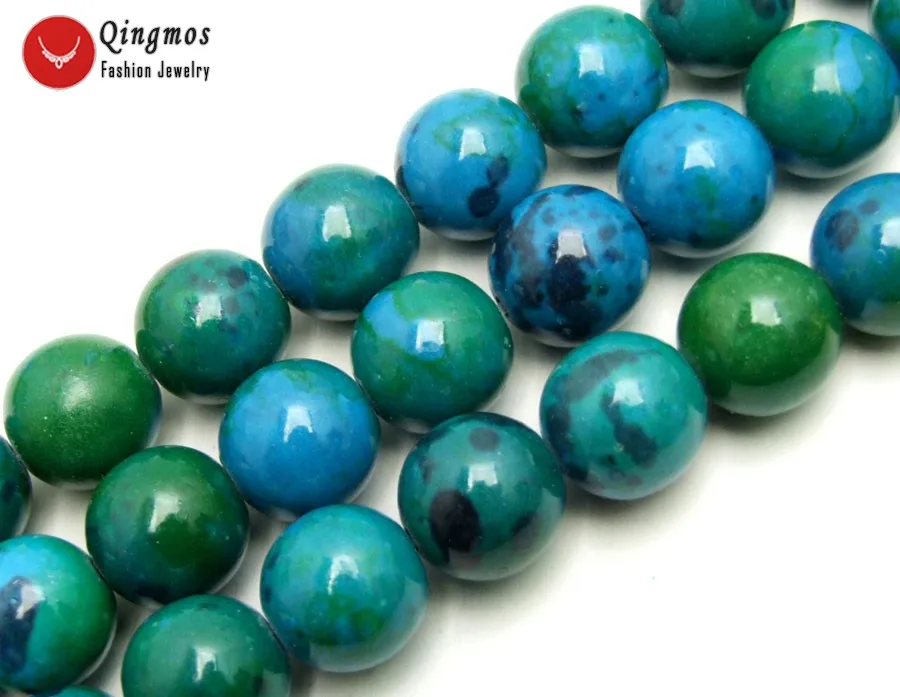 Qingmos Natural 14mm Round Green Chrysocolla Beads for Jewelry Making DIY Necklace Bracelet Earring 15" los66 Free Shipping
Qingmos Natural 14mm Round Green Chrysocolla Beads for Jewelry Making DIY Necklace Bracelet Earring 15" los66 Free Shipping