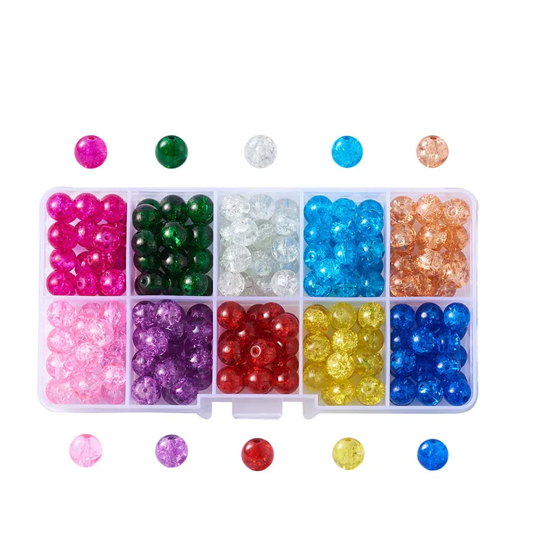 1 Box 4mm 6mm 8mm 10mm Mixed Color Round Spray Painted Transparent Crackle Glass Beads for Jewelry Making Hole: 1.1-1.6mm
1 Box 4mm 6mm 8mm 10mm Mixed Color Round Spray Painted Transparent Crackle Glass Beads for Jewelry Making Hole: 1.1-1.6mm