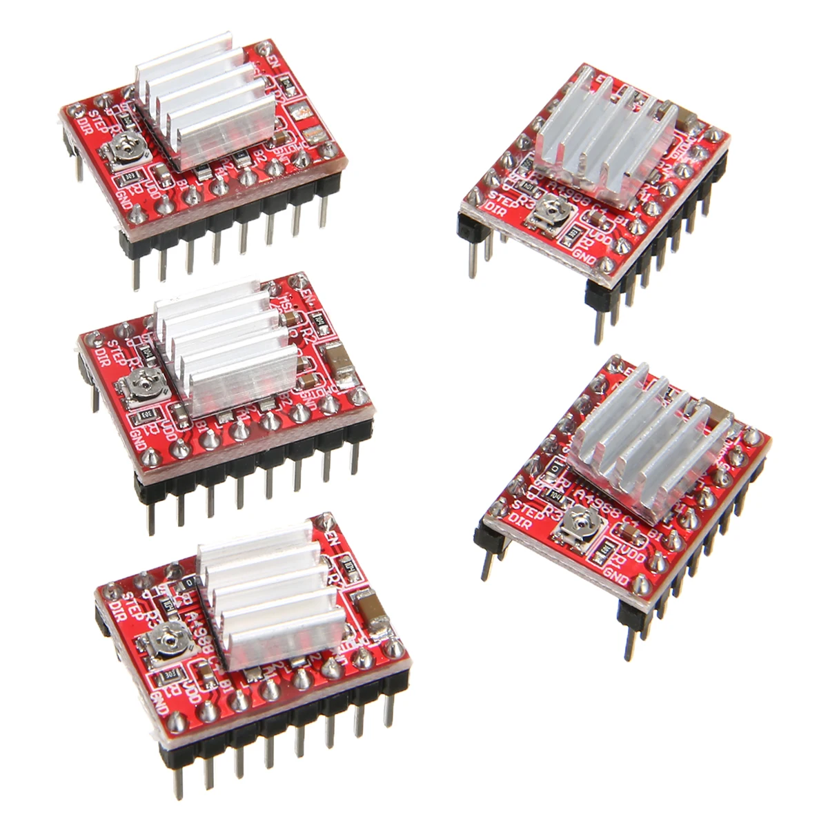 5 Pieces A4988 Stepper Motor Driver Module 1.5x2mm Mini Stepper Motor Driver 3D Printer Polulu StepStick RAMPS RepRap
5 Pieces A4988 Stepper Motor Driver Module 1.5x2mm Mini Stepper Motor Driver 3D Printer Polulu StepStick RAMPS RepRap