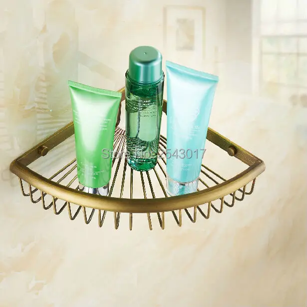 Antique Retro Bathroom Shelf Wall Mounted Copper Brass Bathroom Corner Shower Shampoo Shelf Single layer Basket Storage ZR2509
Antique Retro Bathroom Shelf Wall Mounted Copper Brass Bathroom Corner Shower Shampoo Shelf Single layer Basket Storage ZR2509