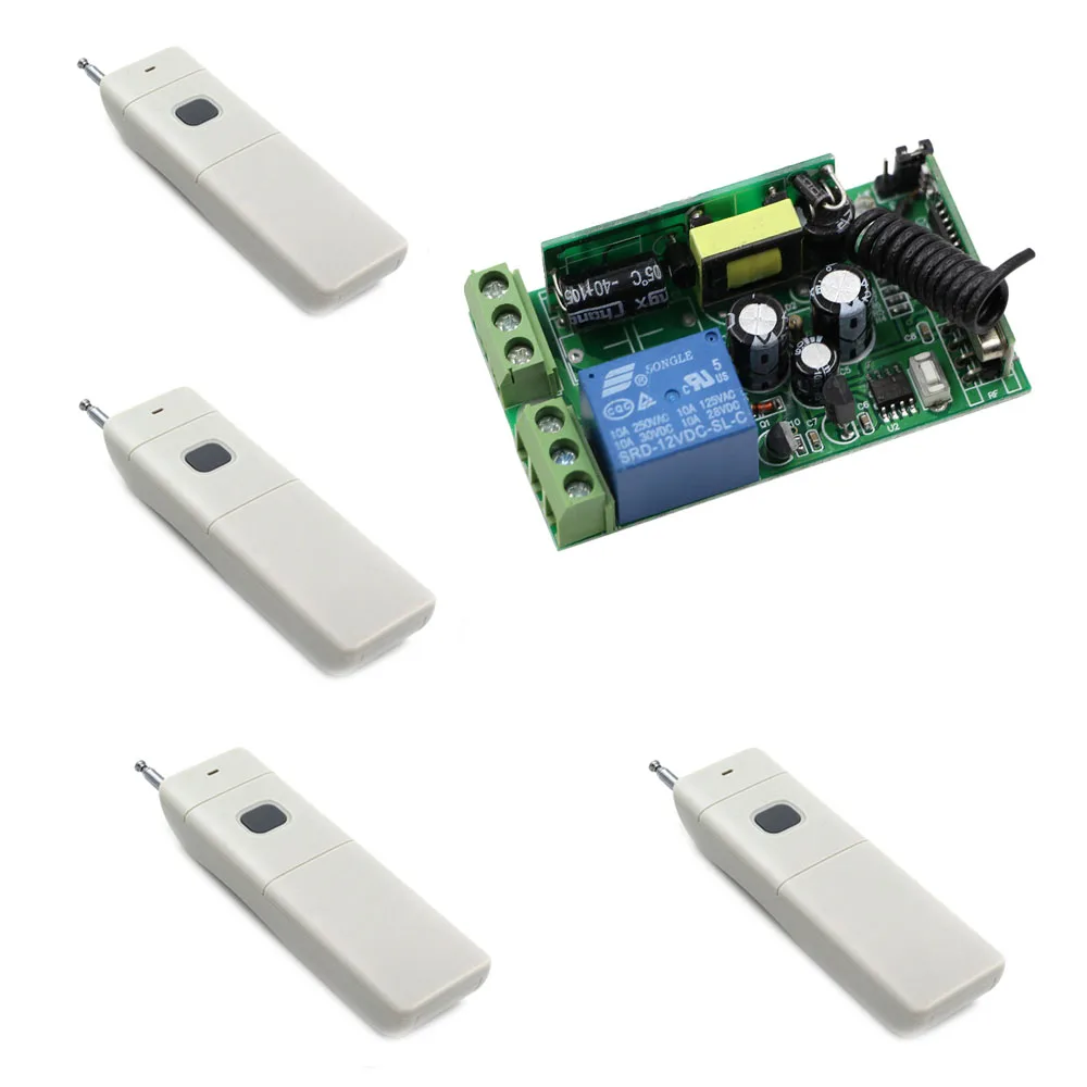 AC 85V 110V 220V 240V 250V 1CH Relay Wireless Remote Control Switch System Radio Light Switch Receiver Long Range Transmitter
AC 85V 110V 220V 240V 250V 1CH Relay Wireless Remote Control Switch System Radio Light Switch Receiver Long Range Transmitter