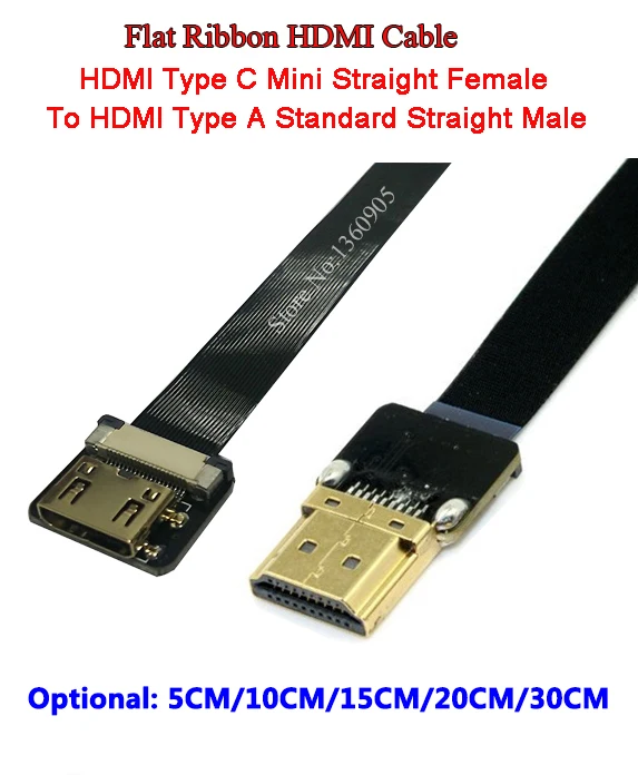 5/10/15/20/30CM Ultra Thin HDMI Cable Mini Straight Female to HDMI Standard Straight Male Flat Ribbon Cable HDMI Soft Cable FPV
5/10/15/20/30CM Ultra Thin HDMI Cable Mini Straight Female to HDMI Standard Straight Male Flat Ribbon Cable HDMI Soft Cable FPV