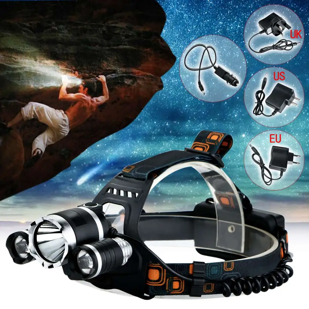1pcs 4Modes 18650 6000LM LED Headlamp T6 2R5 LED Black Rechargeable Headlight Head Lamp Spotlight +Charger(US EU UK)+CAR Charger
1pcs 4Modes 18650 6000LM LED Headlamp T6 2R5 LED Black Rechargeable Headlight Head Lamp Spotlight +Charger(US EU UK)+CAR Charger