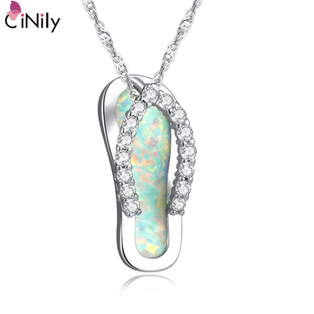 CiNily Created White Fire Opal Cubic Zirconia Silver Plated Pendant Wholesale Flip Flops for Women Jewelry Pendant 3/4" OD6164
CiNily Created White Fire Opal Cubic Zirconia Silver Plated Pendant Wholesale Flip Flops for Women Jewelry Pendant 3/4" OD6164