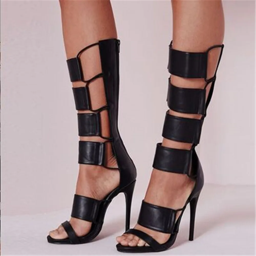 Beautiful fashion free postage black leather, zippers, open-toed, high-heeled women's 11 cm cool boots. Size: 35-43
Beautiful fashion free postage black leather, zippers, open-toed, high-heeled women's 11 cm cool boots. Size: 35-43