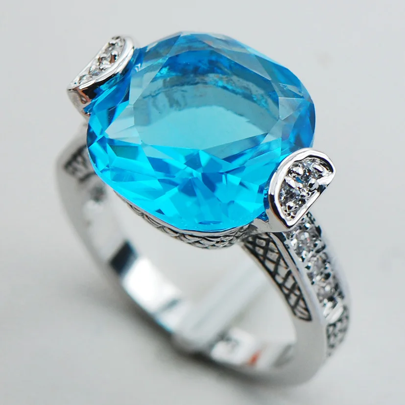 Blue Crystal Zircon Small White Crystal Zircon 925 Sterling Silver Ring Size 6 7 8 9 10 11 F1077
Blue Crystal Zircon Small White Crystal Zircon 925 Sterling Silver Ring Size 6 7 8 9 10 11 F1077