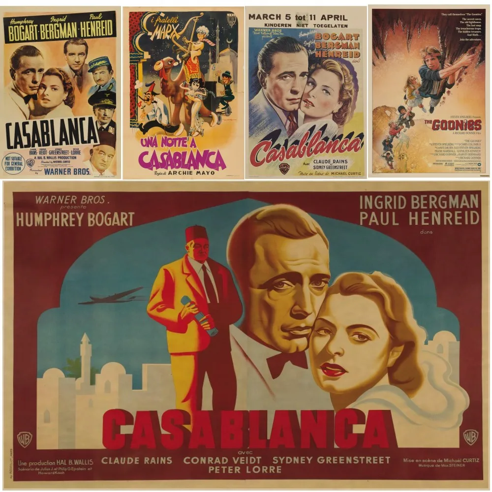 The Casablanca Classic Retor Movie Propaganda Poster Vintage Retro kraft Painting DIY Wall Stickers Home Posters Art Bar Decor
The Casablanca Classic Retor Movie Propaganda Poster Vintage Retro kraft Painting DIY Wall Stickers Home Posters Art Bar Decor