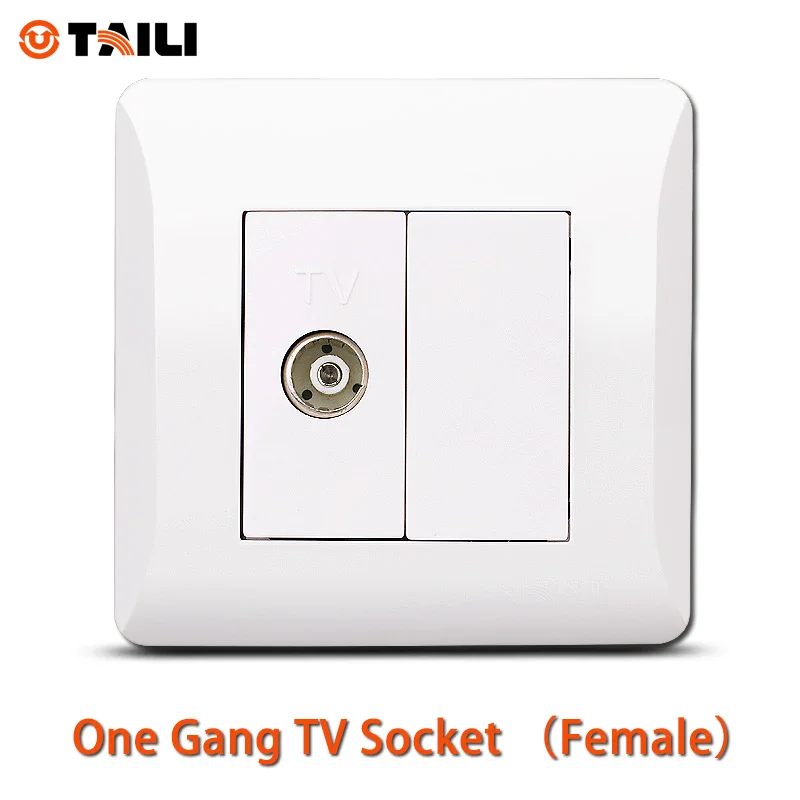 TAILI ЕС стандартный женский ТВ розетка выход TL0621|coaxial wall plate|tv coaxial socketcoaxial outlet |