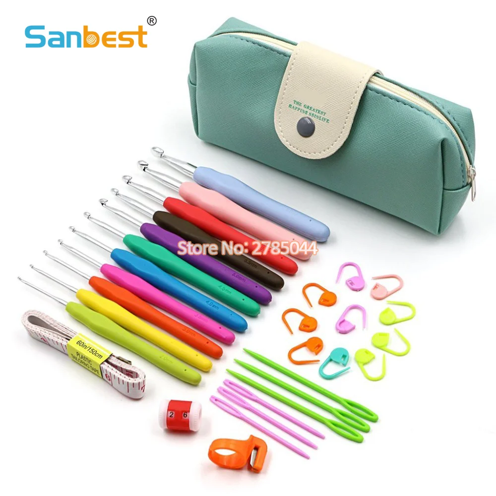Sanbest 30pcs Crochet Hooks Yarn Knitting Needles Sewing Tools Set 11 Hook 2~8mm Comfort Soft Rubber Grip FL00015
Sanbest 30pcs Crochet Hooks Yarn Knitting Needles Sewing Tools Set 11 Hook 2~8mm Comfort Soft Rubber Grip FL00015