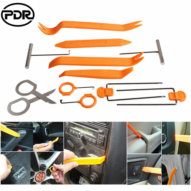 PDR 12pcs Car Stereo Installation Kits Dent Removal Tool Set Car Radio Panel Door Clip Panel Trim Car Repair Tools
PDR 12pcs Car Stereo Installation Kits Dent Removal Tool Set Car Radio Panel Door Clip Panel Trim Car Repair Tools