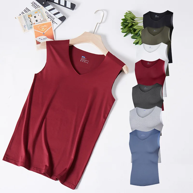 2019 Summer new icicle vest men no trace breathless fitness sleeveless running exercise repair body shirt
2019 Summer new icicle vest men no trace breathless fitness sleeveless running exercise repair body shirt