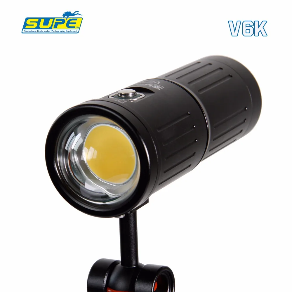 Студийный светодиодный фонарь SUPE V6K 12000lum, для подводной съемки, подводного плавания, фотосъемки, видеосъемки, 6А/usb
Студийный светодиодный фонарь SUPE V6K 12000lum, для подводной съемки, подводного плавания, фотосъемки, видеосъемки, 6А/usb