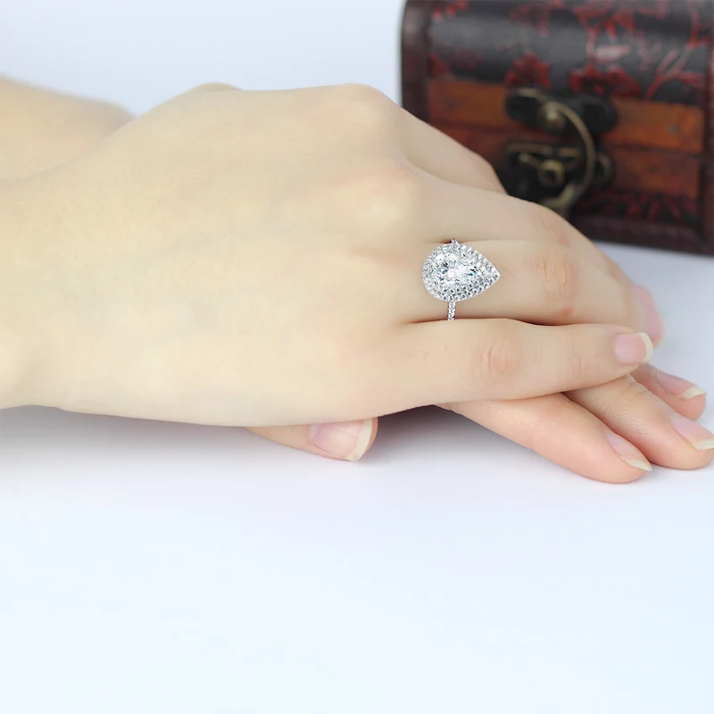 2 Carat Pear Cut Created SONA Two Halo Ring Sterling Halo Solid 925 Sterling Silver Bridal Wedding Engagement Ring Jewelry Gift
2 Carat Pear Cut Created SONA Two Halo Ring Sterling Halo Solid 925 Sterling Silver Bridal Wedding Engagement Ring Jewelry Gift