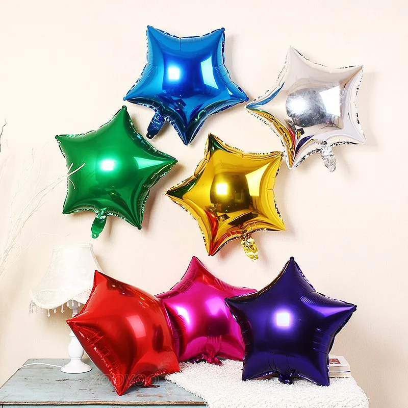 5pcs Красное сердце Фольга воздушные шары для свадьбы звезда шар Луна с гелием брак