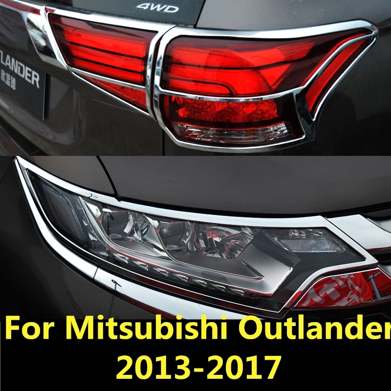 Для Mitsubishi Outlander 2013 2017 фары Брови Веки аксессуары передняя фара брови Авто