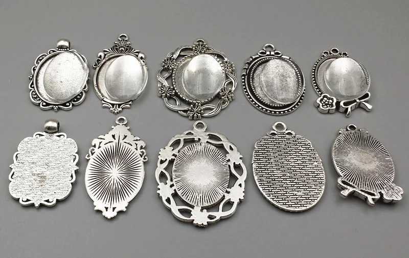 10 sets/lot 5 Styles Fit 18*25mm filigree cameo cabochon base setting pendant + clear glass cabochons Wholesale 2016(A1004)
10 sets/lot 5 Styles Fit 18*25mm filigree cameo cabochon base setting pendant + clear glass cabochons Wholesale 2016(A1004)