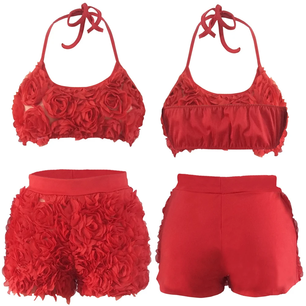 Summer Fashion Women Set Beach Floral Halter V Neck Vest Tops High Waist Short Pants Two Piece Set Red
Summer Fashion Women Set Beach Floral Halter V Neck Vest Tops High Waist Short Pants Two Piece Set Red