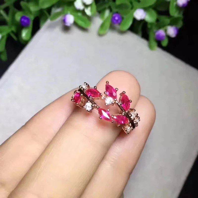Natural Red Ruby Rings 0.8Ct 5A high quality Genuine Gemstones Chic flower Rings for Women Fine jewelry 925 Sterling silver #357
Natural Red Ruby Rings 0.8Ct 5A high quality Genuine Gemstones Chic flower Rings for Women Fine jewelry 925 Sterling silver #357