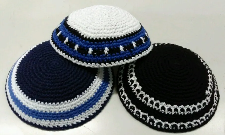 Трикотажная Пряжа ручной работы 16/17 см|knit yarmulke|handmade knitknit kippah |