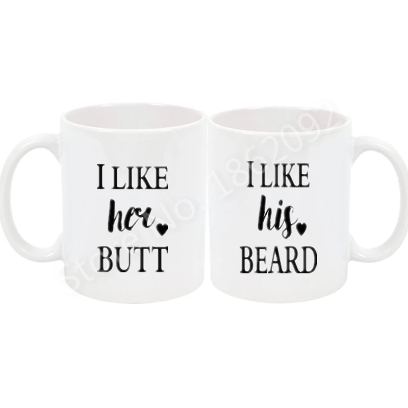 Funny Anniversary Valentine Gifts I Like Her Butt I like His Beard Coffee Tea Cups Mugs Set for Couple Joke Humor Matching Cups
Funny Anniversary Valentine Gifts I Like Her Butt I like His Beard Coffee Tea Cups Mugs Set for Couple Joke Humor Matching Cups