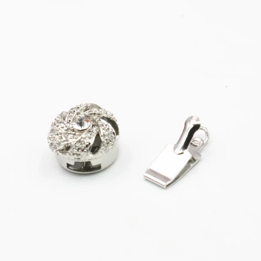 Аксессуары для ожерелий и браслетов сделай сам 6x12 мм 10 шт. серебристая кнопка