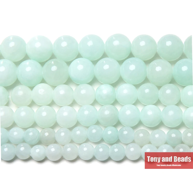 

New Arrival Ice Blue Persian Jade Gem Beads 15" Strand 6 8 10mm Pick Size For Jewelry Making