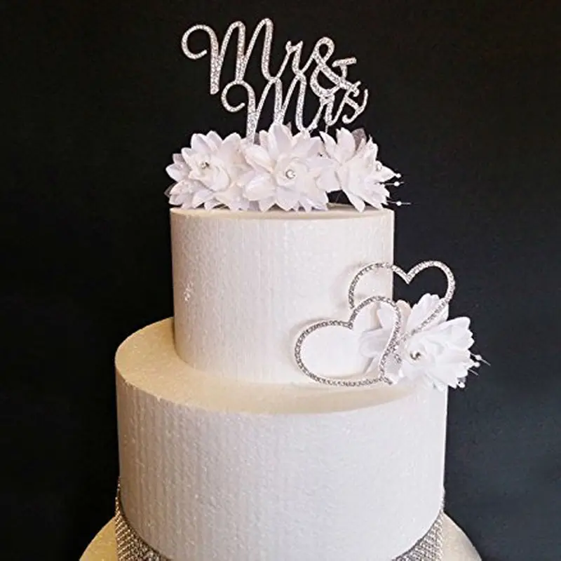Фото Mr. and mr. Fancy свадьбы горный хрусталь драгоценный камень торта Topper 9 - купить
