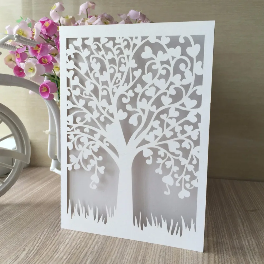 100pcs Chic Tree Wedding Party Invitation Card Hollow Out Carved Cards for Birthday Bridal shower Wedding Favor Party Decoration
100pcs Chic Tree Wedding Party Invitation Card Hollow Out Carved Cards for Birthday Bridal shower Wedding Favor Party Decoration