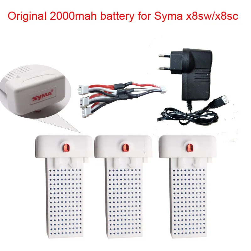 Original SYMA X8SW X8SC X8 Pro Battery Ultra-high Capacity 7.4V 2000mAh Battery RC Drone Helicopter Syma X8sw X8SC series parts
Original SYMA X8SW X8SC X8 Pro Battery Ultra-high Capacity 7.4V 2000mAh Battery RC Drone Helicopter Syma X8sw X8SC series parts