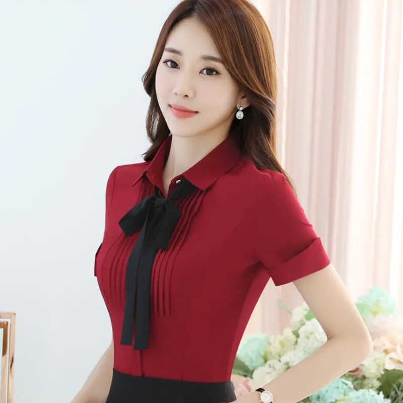 Elegant Fashion Summer bow tie shirt women OL New formal slim chiffon blouse office ladies work wear plus size tops
Elegant Fashion Summer bow tie shirt women OL New formal slim chiffon blouse office ladies work wear plus size tops
