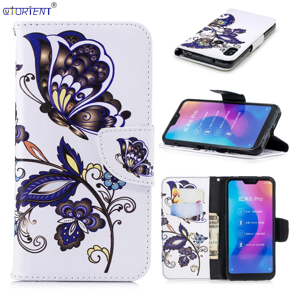 Чехол книжка для Xiaomi Mi A2 Lite с милым мультяшным рисунком чехол бумажник Xaomi Xiomi Red