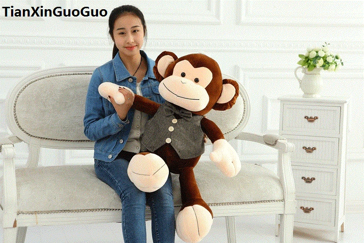 large 70cm cute brown monkey plush toy dressed coat monkey soft doll throw pillow birthday gift s0560
large 70cm cute brown monkey plush toy dressed coat monkey soft doll throw pillow birthday gift s0560
