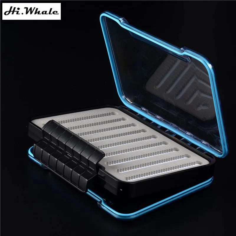 Hi.Whale New Fly Fishing Box двухсторонний открытый дизайн прозрачные прорези пенопластовая