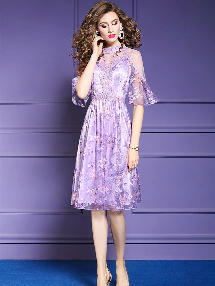 Fashion Boutique Mesh Embroidery Dress Female 2019 Spring Summer New Ladies Slim Long Section Dress High Collar Women's Clothing
Fashion Boutique Mesh Embroidery Dress Female 2019 Spring Summer New Ladies Slim Long Section Dress High Collar Women's Clothing