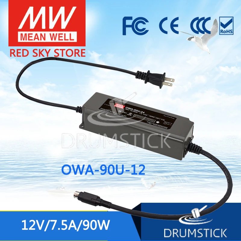 MEAN WELL OWA-90U-12 12V 7.5A meanwell OWA-90U 12V 90W Single Output Moistureproof Adaptor 
MEAN WELL OWA-90U-12 12V 7.5A meanwell OWA-90U 12V 90W Single Output Moistureproof Adaptor