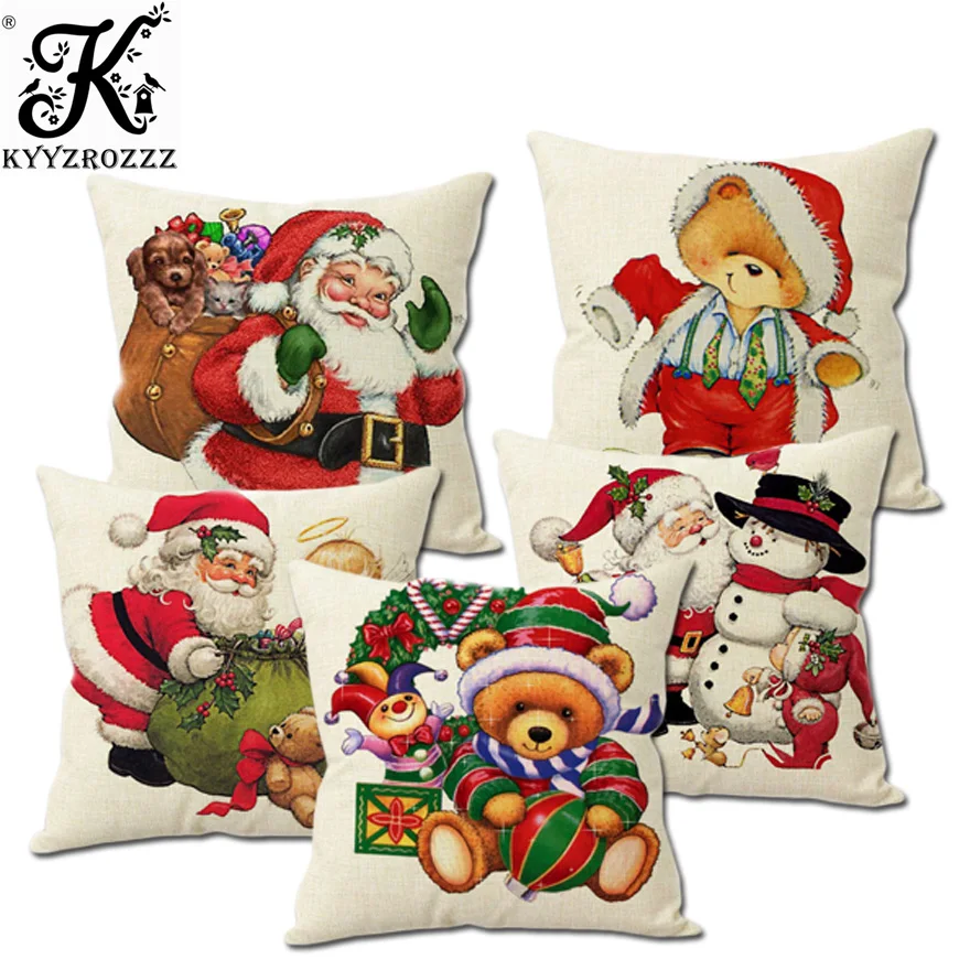 Santa Claus Snowman Christmas Pillows For Indoor Decoration Father Santa Cute Bear Snowman Print Sofa Cushion Cover Car Pillow
Santa Claus Snowman Christmas Pillows For Indoor Decoration Father Santa Cute Bear Snowman Print Sofa Cushion Cover Car Pillow