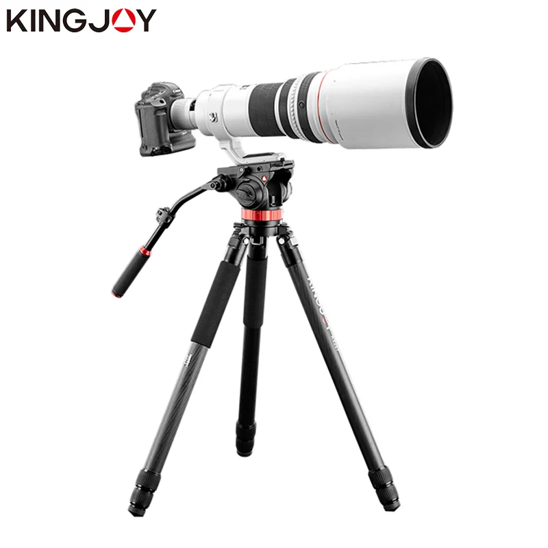 KINGJOY Official K4007/K4207 Heavy Duty Professional Tripod Carbon Fiber Video Camera Tripod Stand For All Models Movil SLR DSLR
KINGJOY Official K4007/K4207 Heavy Duty Professional Tripod Carbon Fiber Video Camera Tripod Stand For All Models Movil SLR DSLR