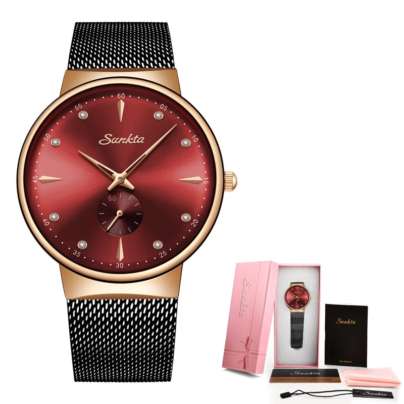 SUNKTA Fashion Alloy Belt Mesh Watch Unisex Women's Watches Minimalist Style Quartz Watch Relogio Feminino Watches For Women+Box
SUNKTA Fashion Alloy Belt Mesh Watch Unisex Women's Watches Minimalist Style Quartz Watch Relogio Feminino Watches For Women+Box