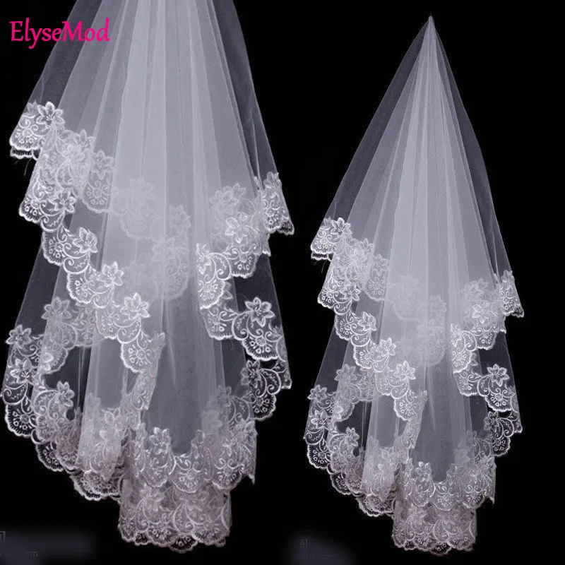 Velo De Novia Ivory One Layer 1.2 Meter Bridal Veil Beautiful Wedding Accessories Appliques Veils | Свадьбы и торжества