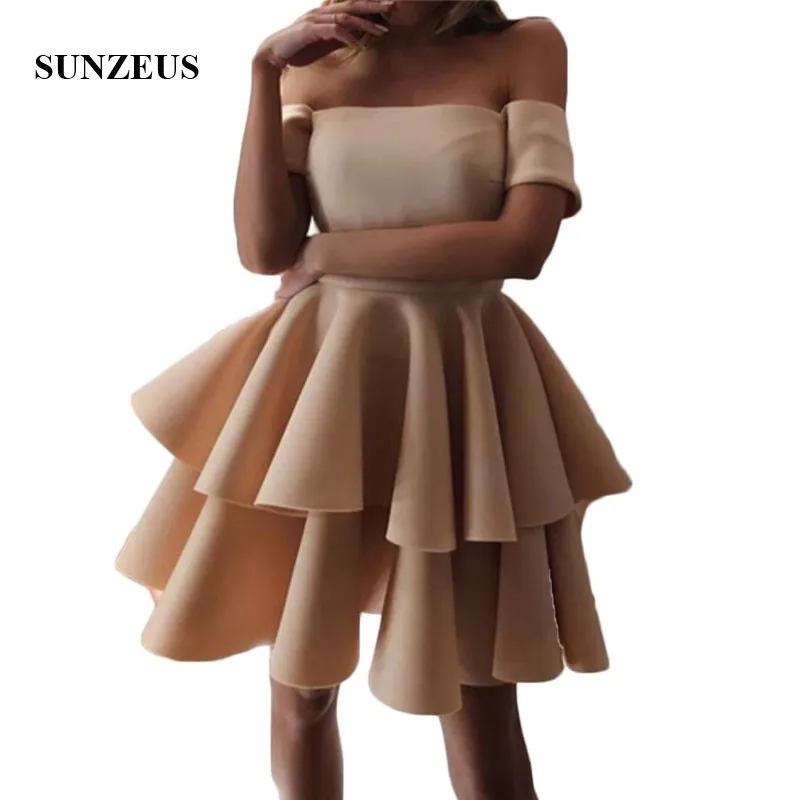 Strapless Off the Shoulder Champagne Homecoming Dresses Gowns 2022 Short Sleeve Tiers Skirt Ruffles Cocktail Dresses SHD05
Strapless Off the Shoulder Champagne Homecoming Dresses Gowns 2022 Short Sleeve Tiers Skirt Ruffles Cocktail Dresses SHD05