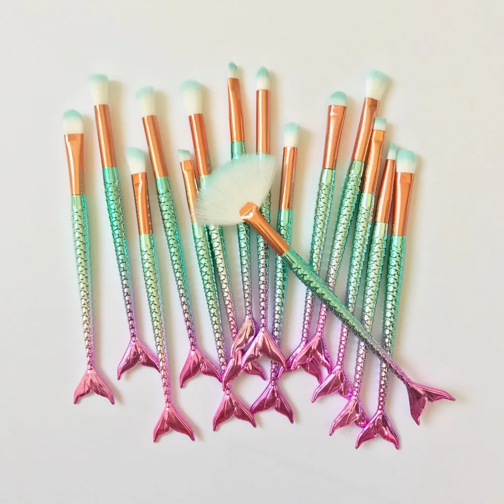 Professional Mermaid Beauty Makeup Brushes Tools Eye Shadow Brow Tapered Blending Loose Powder Fan Brush Lip Nose Smudge Brushes
Professional Mermaid Beauty Makeup Brushes Tools Eye Shadow Brow Tapered Blending Loose Powder Fan Brush Lip Nose Smudge Brushes