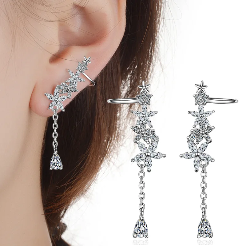 Fashion 925 sterling silver shiny crystal flower female gift ladies`tassels stud earrings jewelry no fade drop shipping cheap
Fashion 925 sterling silver shiny crystal flower female gift ladies`tassels stud earrings jewelry no fade drop shipping cheap