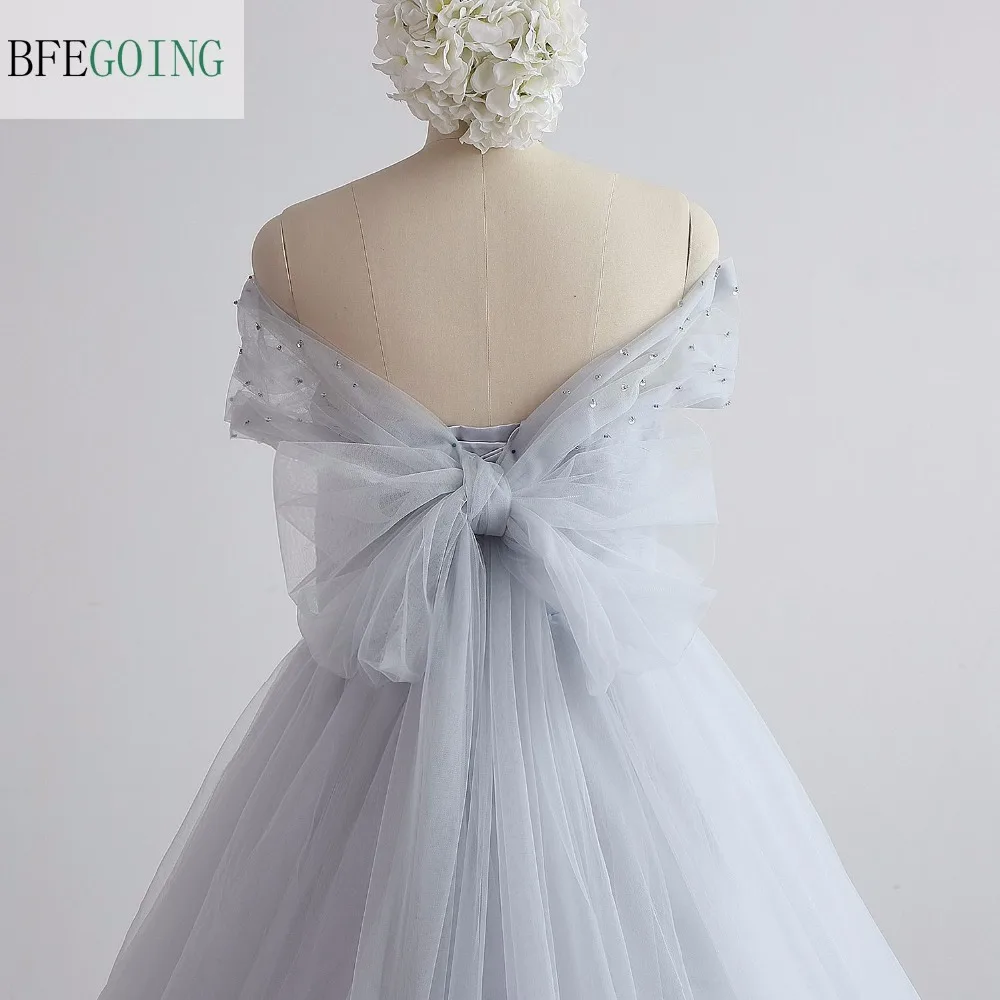 Tulle Sweetheart A-line Wedding dress Chapel Train Sleeveless Off the Shoulder real pictures/photos
Tulle Sweetheart A-line Wedding dress Chapel Train Sleeveless Off the Shoulder real pictures/photos