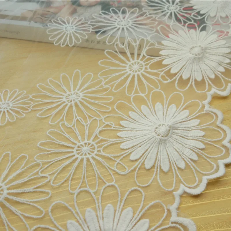 2yards African lace fabric white new product pure cotton yarn embroidery lace Handmade width 21CM DIY garment sewing accessories
2yards African lace fabric white new product pure cotton yarn embroidery lace Handmade width 21CM DIY garment sewing accessories