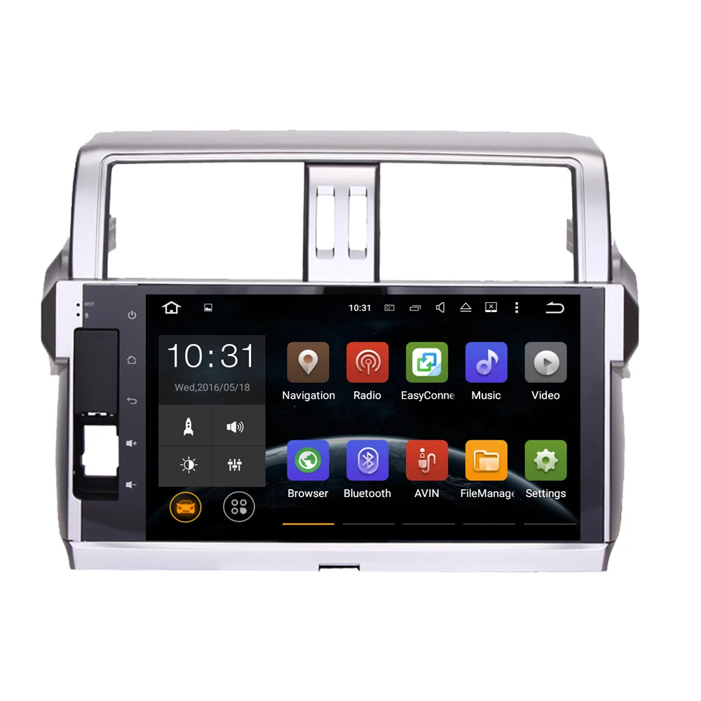 Android 5.1 2Din автомобиля GPS плеер Navi для Toyota Новый Прадо 150 2014 2015 с 10.2 "4 ядра Радио