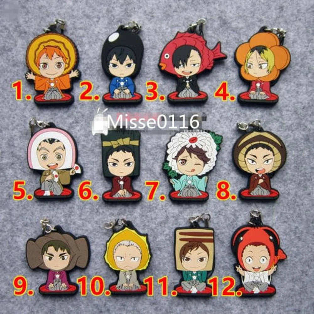 T078 популярный японский Аниме haikyuu резиновый брелок для ключей редкий Косплей |