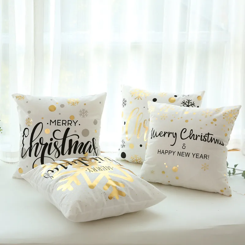 45x45cm Bronzing Gold Merry Christmas Cushion without Core Happy New Year Seat Pillow Xmas Decorations for Home Favors for Guest
45x45cm Bronzing Gold Merry Christmas Cushion without Core Happy New Year Seat Pillow Xmas Decorations for Home Favors for Guest
